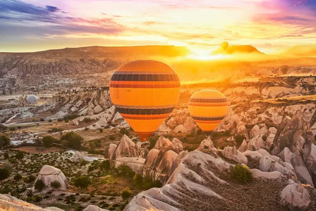 Hot air balloons over Cappadocia at sunrise - Escape Sale deals