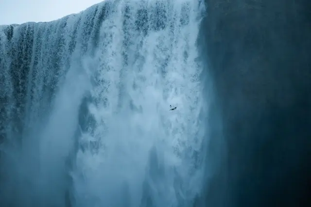 Iceland waterfall dramatic landscape