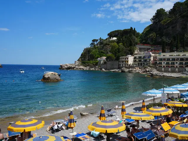 Italy in summer - Taormina Sicily Mediterranean coast