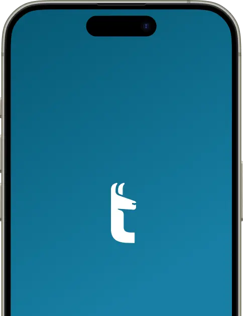 TourRadar app splash screen on a phone