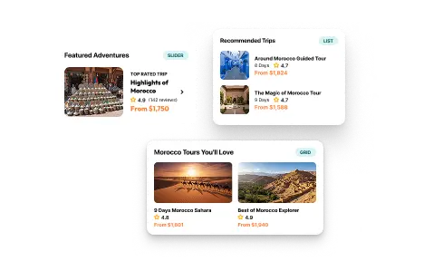AI page builder - branded client pages on laptop and mobile